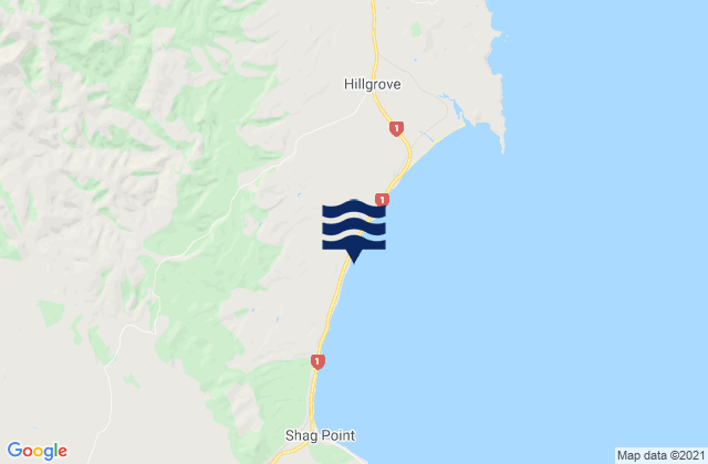Carte des horaires des marées pour Katiki Beach, New Zealand