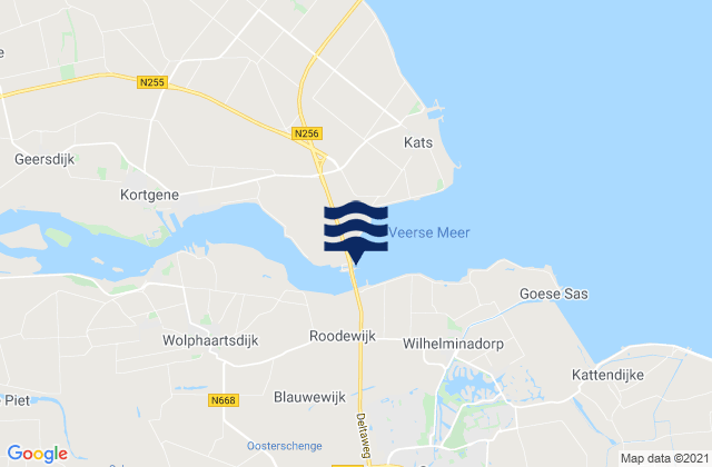 Carte des horaires des marées pour Kats, Netherlands