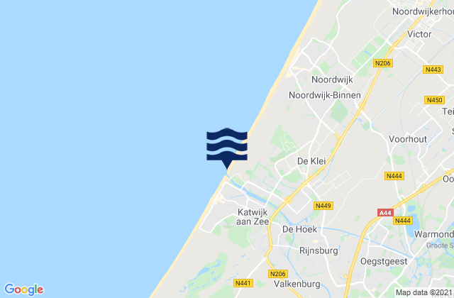 Carte des horaires des marées pour Katwijk aan den Rijn, Netherlands