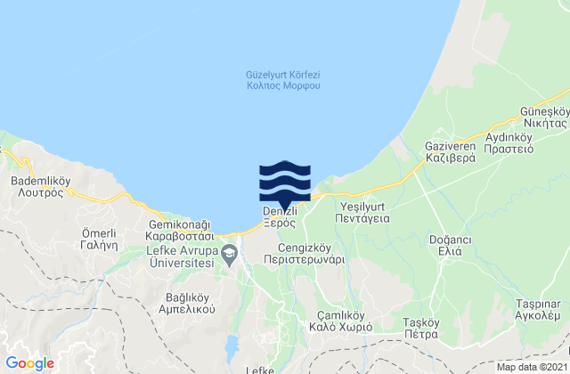 Carte des horaires des marées pour Katýdata, Cyprus