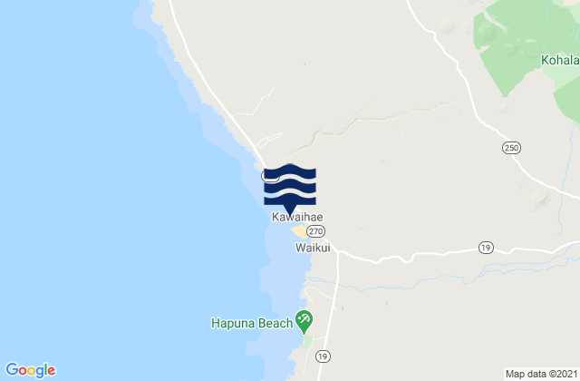 Carte des horaires des marées pour Kawaihae Harbor, United States