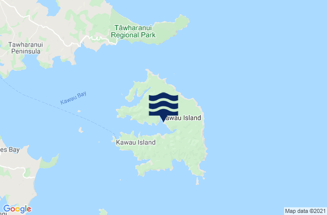 Carte des horaires des marées pour Kawau Island, New Zealand