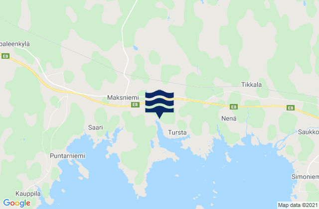 Carte des horaires des marées pour Keminmaa, Finland