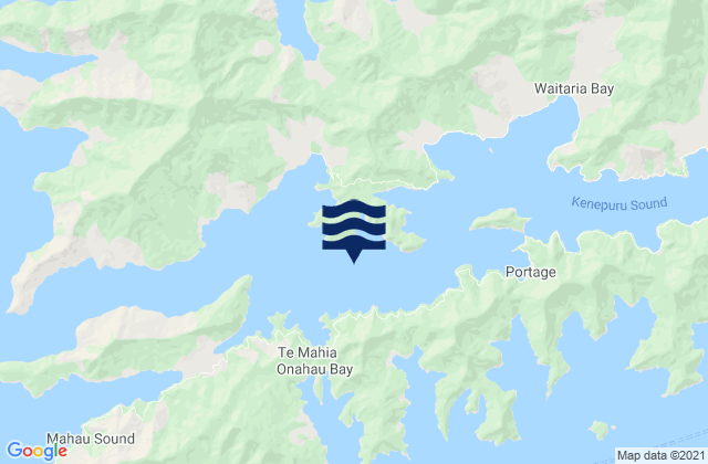 Carte des horaires des marées pour Kenepuru Sound, New Zealand