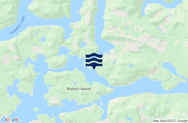 Carte des horaires des marées pour Kenneth Passage, Canada