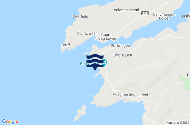 Carte des horaires des marées pour Kerry Cliffs Portmagee, Ireland