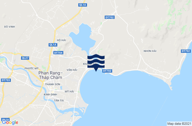 Carte des horaires des marées pour Khánh Hải, Vietnam