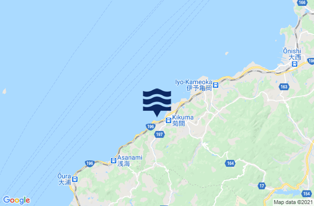 Carte des horaires des marées pour Kikuma, Japan