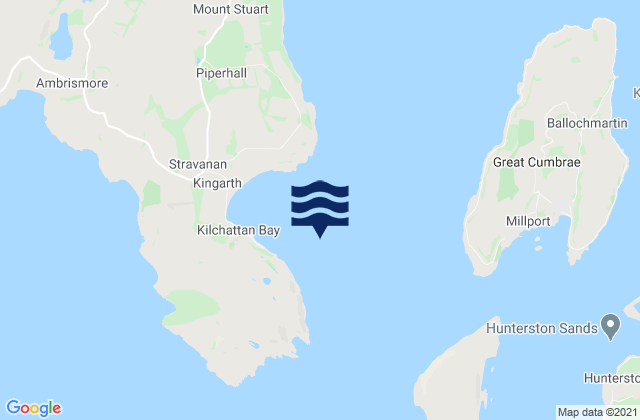 Carte des horaires des marées pour Kilchattan Bay, United Kingdom