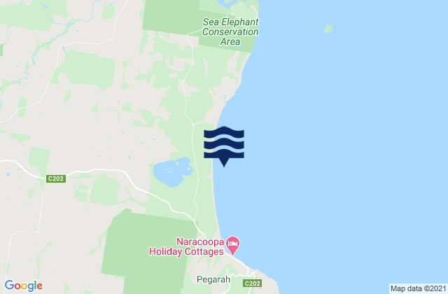 Carte des horaires des marées pour King Island, Australia