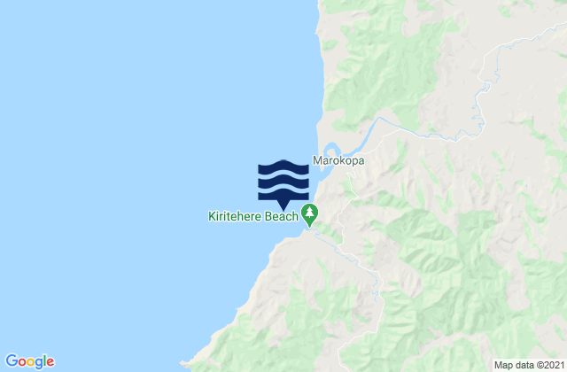 Carte des horaires des marées pour Kiritehere Beach, New Zealand