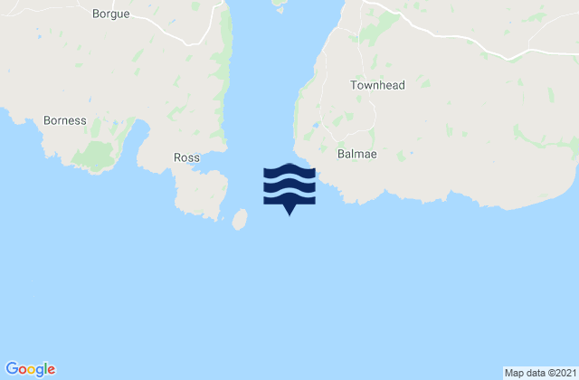 Carte des horaires des marées pour Kirkcudbright Bay, United Kingdom