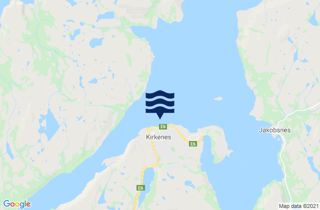Carte des horaires des marées pour Kirkenes, Norway