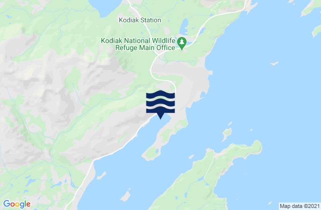 Carte des horaires des marées pour Kodiak Womens Bay, United States