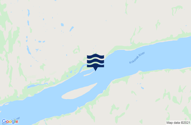 Carte des horaires des marées pour Koksoak River entrance, Canada