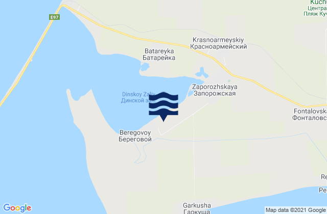 Carte des horaires des marées pour Kontenko, Russia