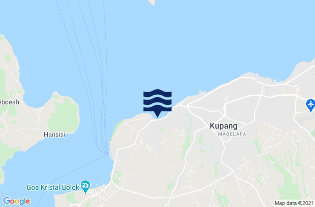 Carte des horaires des marées pour Kota Kupang, Indonesia
