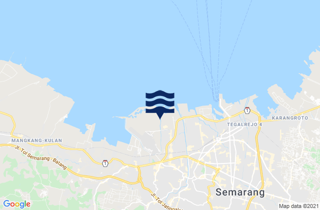 Carte des horaires des marées pour Kota Semarang, Indonesia
