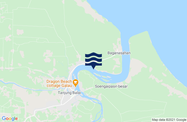 Carte des horaires des marées pour Kota Tanjung Balai, Indonesia