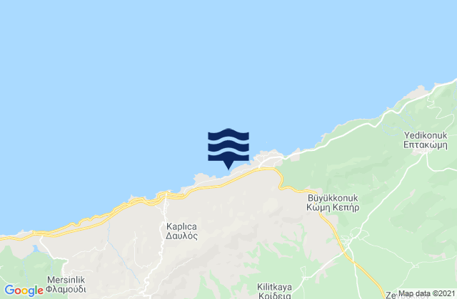Carte des horaires des marées pour Krídeia, Cyprus