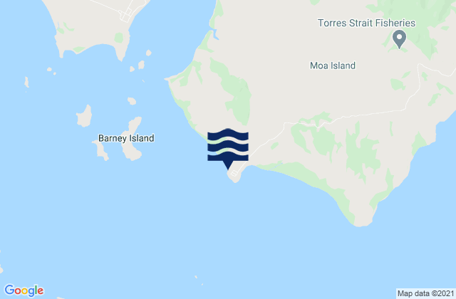 Carte des horaires des marées pour Kubin (Moa Island), Australia