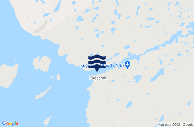 Carte des horaires des marées pour Kugaaruk, Canada