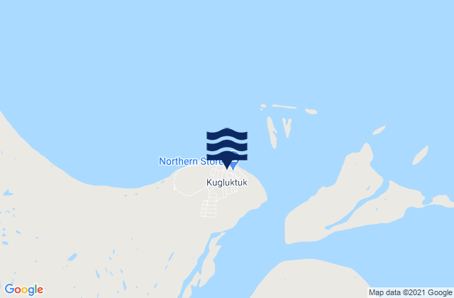 Carte des horaires des marées pour Kugluktuk, Canada