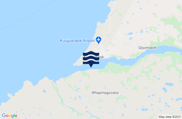 Carte des horaires des marées pour Kuujjuarapik, Canada