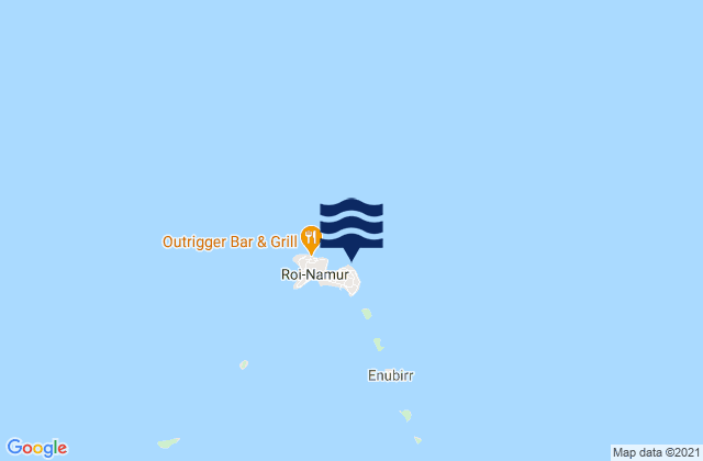 Carte des horaires des marées pour Kwajalein Atoll (Namur Island), Micronesia
