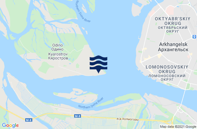 Carte des horaires des marées pour Kyegostrov, Russia