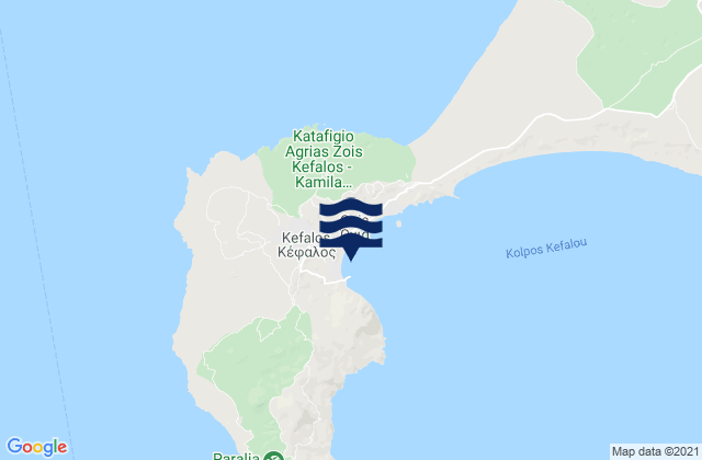 Carte des horaires des marées pour Kéfalos, Greece
