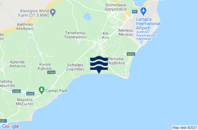 Carte des horaires des marées pour Kíti, Cyprus