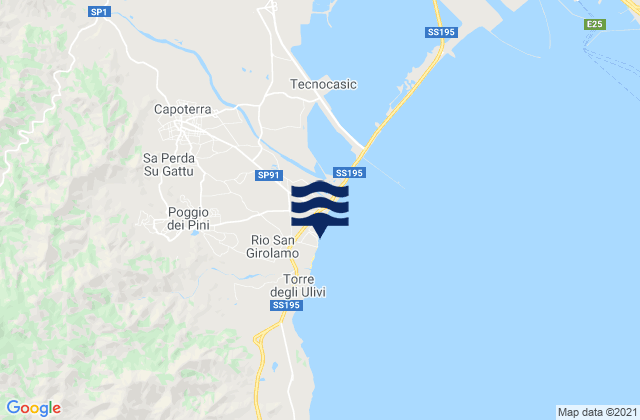 Carte des horaires des marées pour La Maddalena, Italy