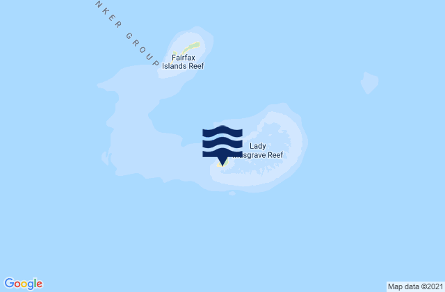 Carte des horaires des marées pour Lady Musgrave Island, Australia