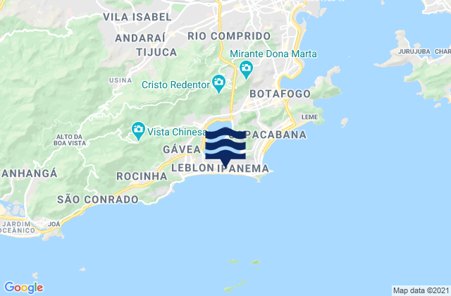 Carte des horaires des marées pour Lage, Brazil