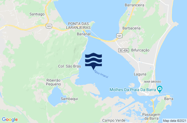 Carte des horaires des marées pour Laguna, Brazil
