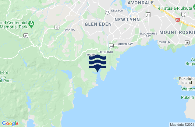 Carte des horaires des marées pour Laingholm Bay, New Zealand