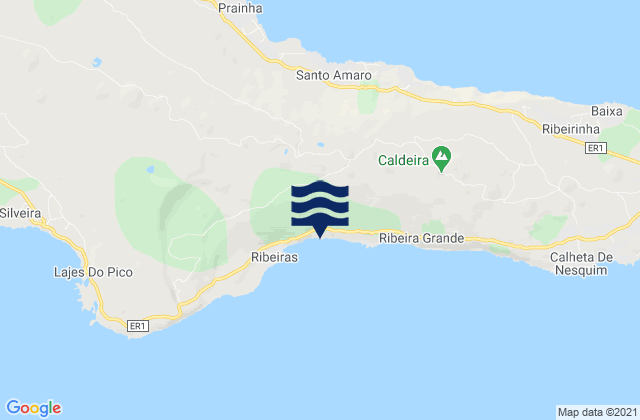 Carte des horaires des marées pour Lajes do Pico, Portugal