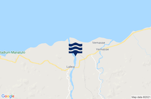 Carte des horaires des marées pour Laleia, Timor Leste