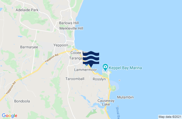 Carte des horaires des marées pour Lammermoor Beach, Australia