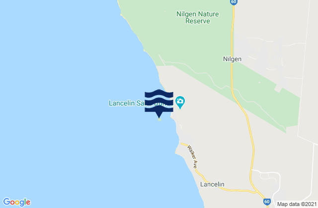 Carte des horaires des marées pour Lancelin Island, Australia