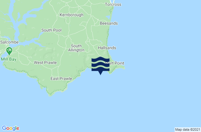 Carte des horaires des marées pour Lannacombe Bay, United Kingdom