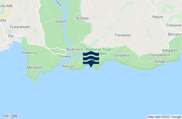 Carte des horaires des marées pour Lantic Bay Beach, United Kingdom