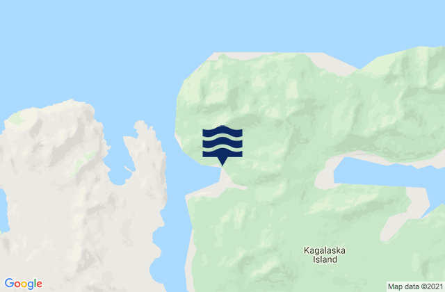 Carte des horaires des marées pour Laska Cove Kagalaska Island, United States