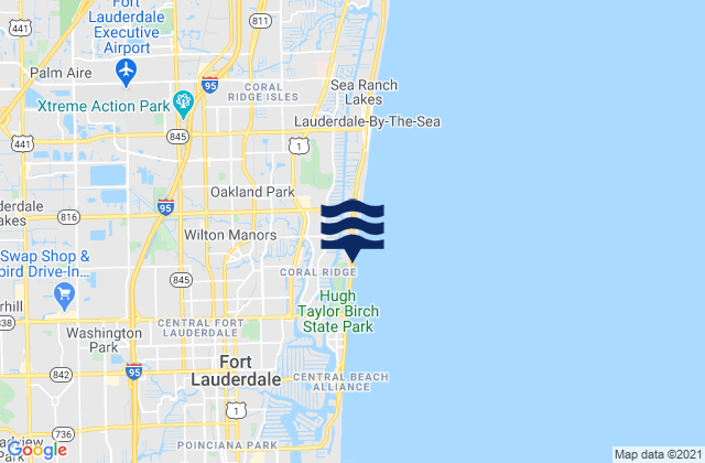 Carte des horaires des marées pour Lauderdale Lakes, United States
