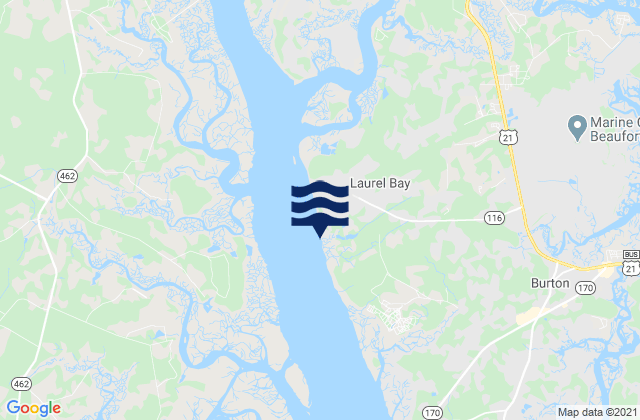 Carte des horaires des marées pour Laurel Bay, United States