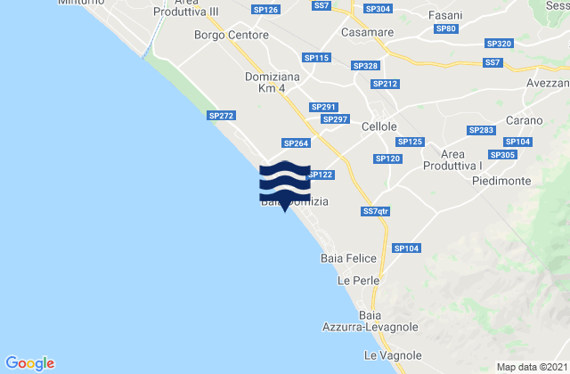 Carte des horaires des marées pour Lauro, Italy
