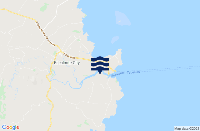Carte des horaires des marées pour Lañgub, Philippines