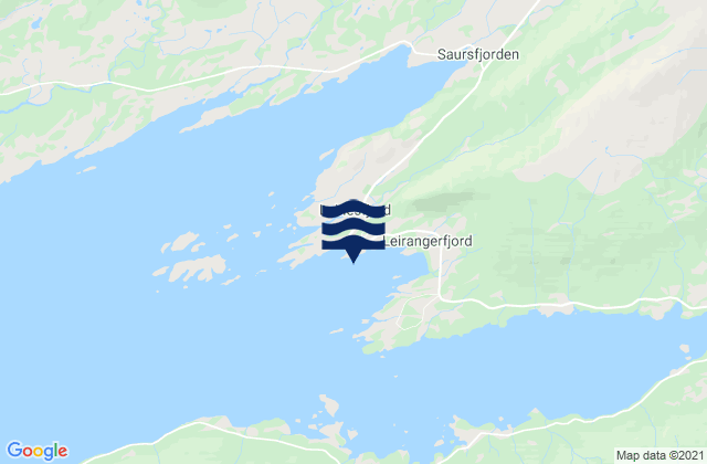 Carte des horaires des marées pour Leinesfjorden, Norway