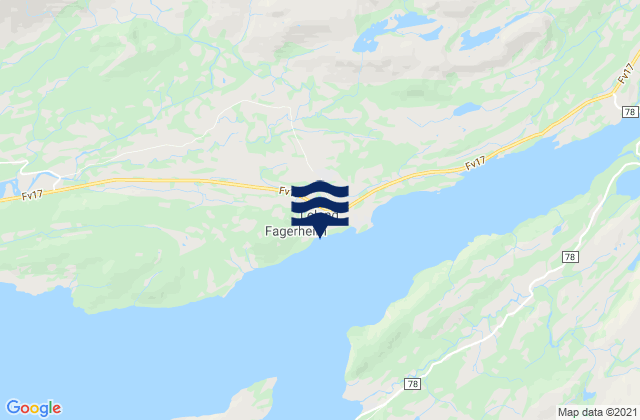 Carte des horaires des marées pour Leirfjord, Norway